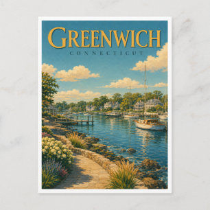 Greenwich Connecticut Greenwich Harbor GeoSaga Postkarte