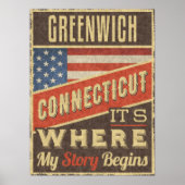 Greenwich Connecticut Poster (Vorne)