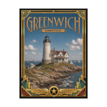 Greenwich Connecticut Vintage Art Deco Golden Age
