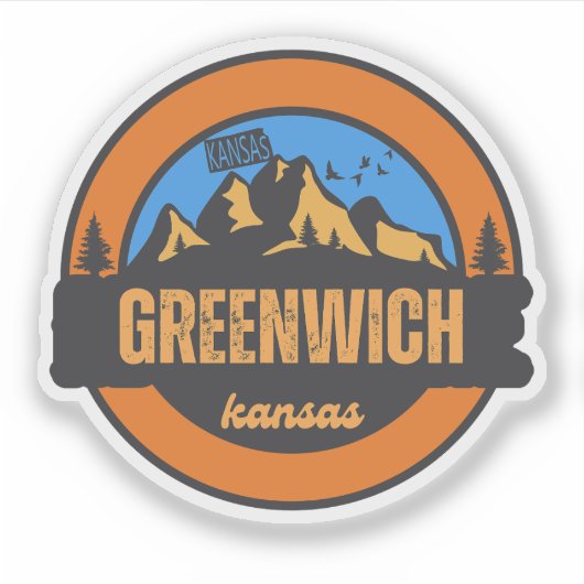 Greenwich, Kansas Aufkleber (Vorderseite)