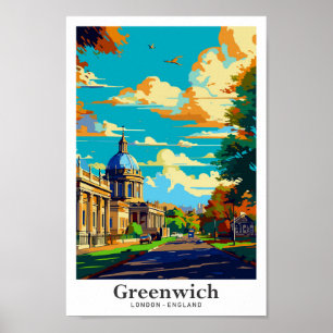 Greenwich London England UK Reisen Vintag Poster