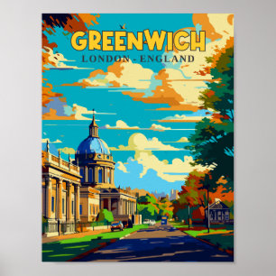 Greenwich London England Vintage Reise Poster