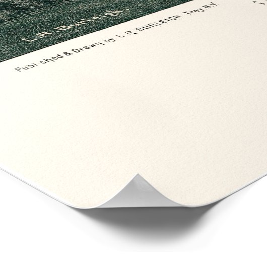 Greenwich, NY Panoramic Map - 1885 Poster (Ecke)