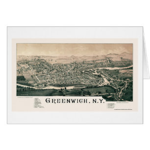 Greenwich, NY panoramische Karte - 1885