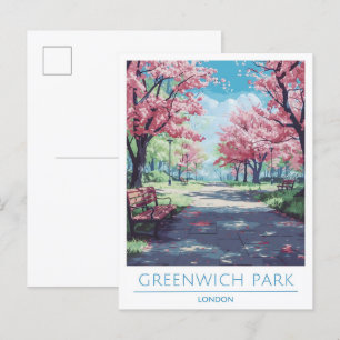 Greenwich Park London England Travel Postkarte