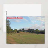 Greenwich Park, London-Karte (Vorne/Hinten)