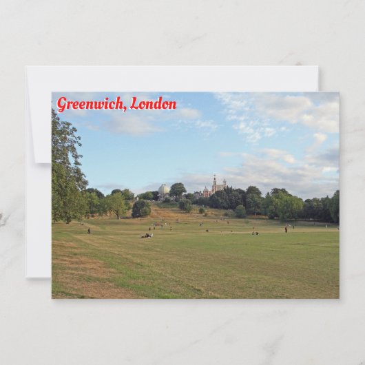 Greenwich Park, London-Karte (Vorderseite)
