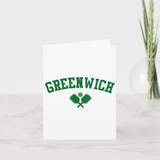 Greenwich Pickleball Grün Karte (Vorderseite)