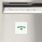 Greenwich Pickleball Grün Magnet (In Situ (Geschirrspüler))