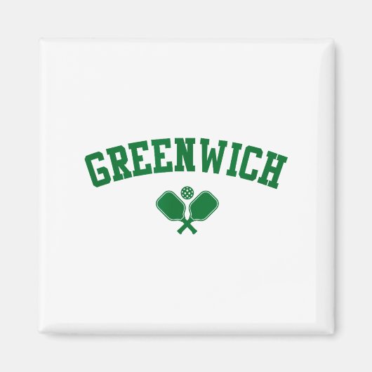 Greenwich Pickleball Grün Magnet (Vorne)