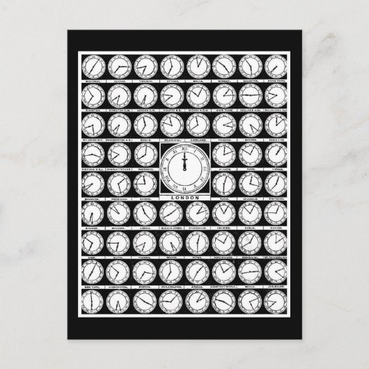Greenwich Time Postkarte (Vorderseite)