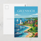Greenwich USA Postkarte (Vorne/Hinten)