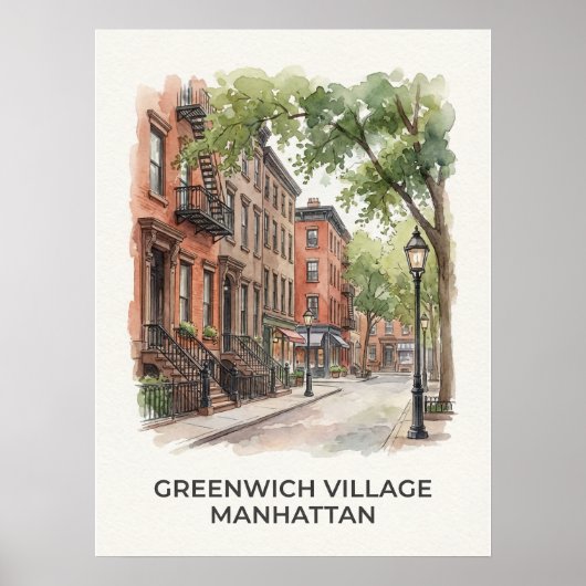 Greenwich Village Manhattan Poster (Vorne)