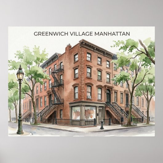 Greenwich Village Manhattan Poster (Vorne)