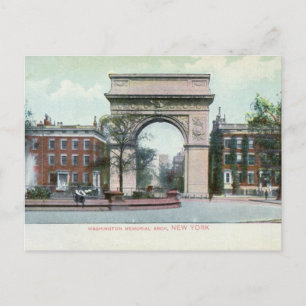 Greenwich Village, New York City Vintag Postkarte