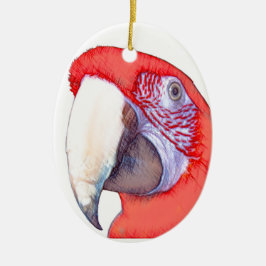 Greenwing Macaw-Papagei Keramikornament