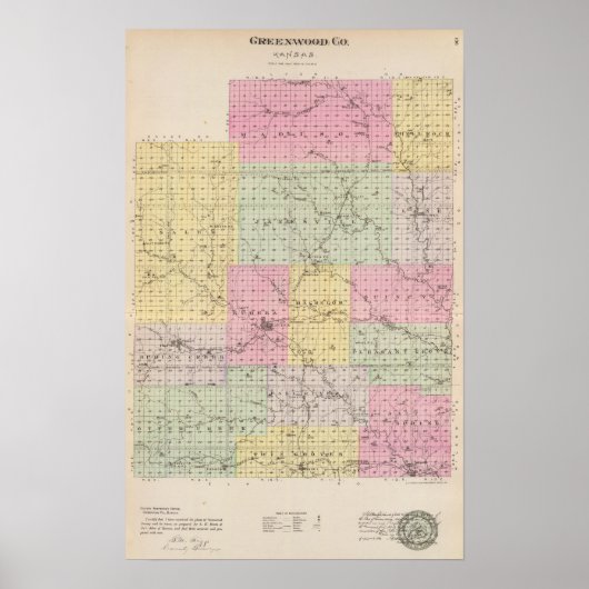 Greenwood-Landkreis, Kansas Poster (Vorne)