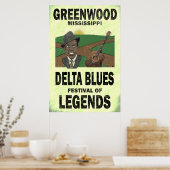 Greenwood Mississippi Delta Blues Poster (Küche)
