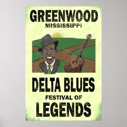 Greenwood Mississippi Delta Blues Poster (Vorne)