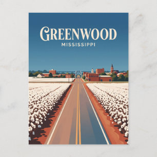 Greenwood Mississippi Postkarte