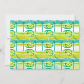 Greeny Watercolor Margarita Limones Brautparty Dankeskarte (Rückseite)