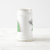 Greep Stein Weiß und Gold Bierglas (Mittel)