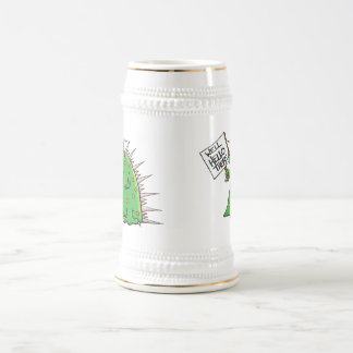 Greep Stein Weiß und Gold Bierglas