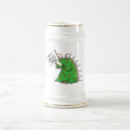 Greep Stein Weiß und Gold Bierglas