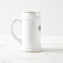 Greep Stein Weiß und Gold Bierglas