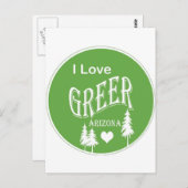 Greer Arizona Postkarte (Vorne/Hinten)