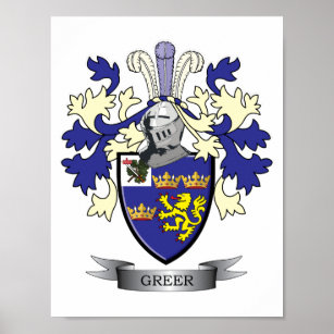 Greer Familienwappen Coat of Arms Poster