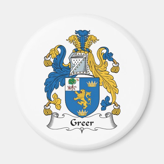 Greer Familienwappen Magnet (Vorne)
