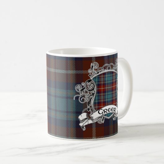 Greer Tartan-Schild Kaffeetasse (VorderseiteRechts)