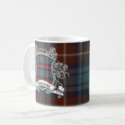Greer Tartan-Schild Kaffeetasse (Vorderseite Links)