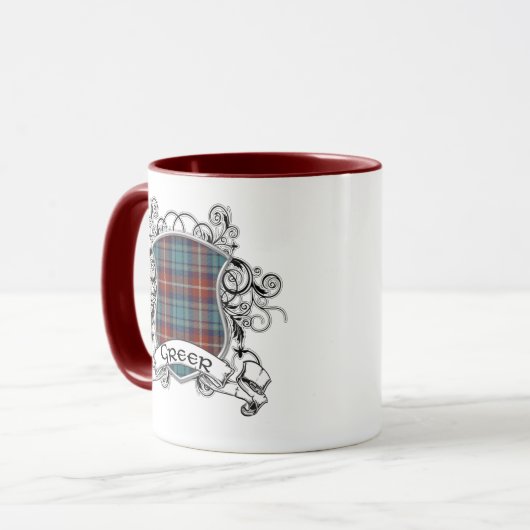 Greer Tartan-Schild Tasse (Vorderseite Links)