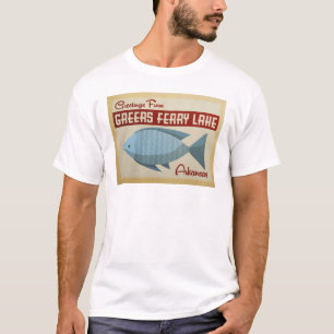 Greers Ferry See-Fisch-Vintage Reise T-Shirt