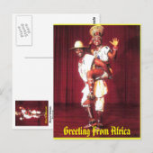 GREETING AUS AFRIKA (Entwurf von Mojisola Gbadamos Postkarte (Vorne/Hinten)