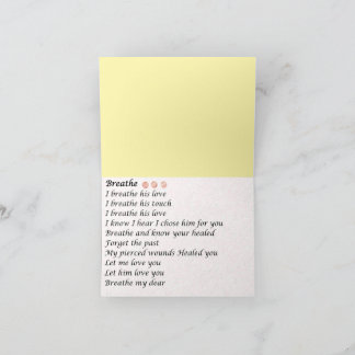 Greeting Card ' Breathe' Dankeskarte