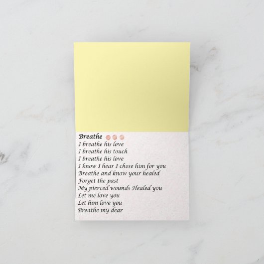 Greeting Card ' Breathe' Dankeskarte (Innenseite)