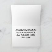 Greeting Card "Congrats-Grad" 5x7 w/plain wht en Karte (Innenseite)