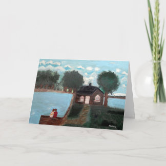 GREETING CARD: Ein Paar auf einem Deck in einer Ka Karte