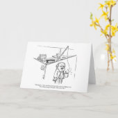 Greeting Card - Fishing Cartoon - Eager Cast Karte (Gelbe Blume)