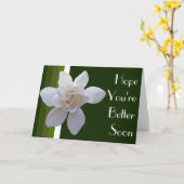 Greeting Card - Gardenia on Stripes Karte (Gelbe Blume)