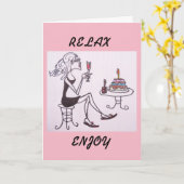GREETING CARD - GEBURTSTAG LADY KARTE (Gelbe Blume)