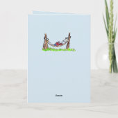GREETING CARD - HAMMOCK UND GLÜCKLICHE RÜCKZAHLUNG KARTE (Rückseite)