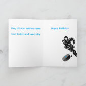 Greeting Card : Hitting 8Th Birthday . Karte (Innenseite)