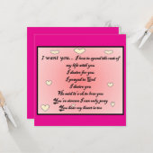 Greeting card 'I want you" Karte (Vorderseite/Rückseite Beispiel)