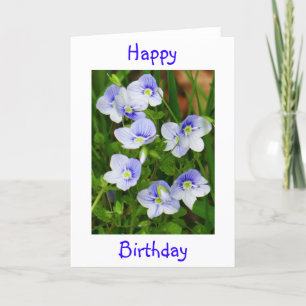 Greeting card little blue flowers karte