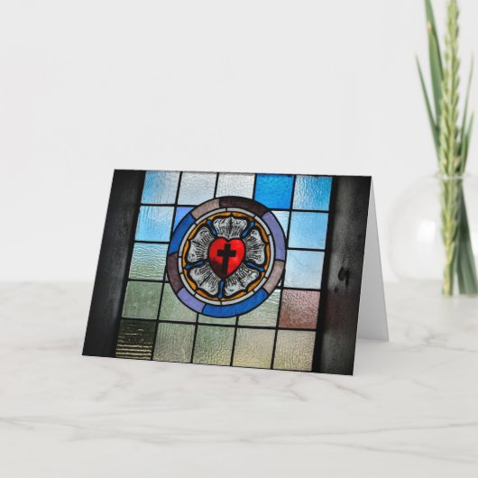 Greeting Card - Luther Rose Karte (Vorderseite)