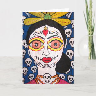 Greeting card "Mi Catrina" (day of the dead) Karte